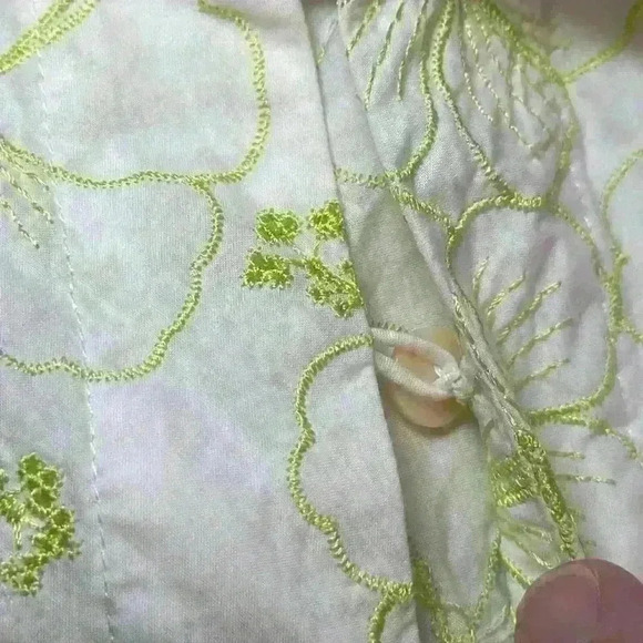 Women’s Tori Richard Honolulu Embroidered Hibiscus 3/4 Sleeves Tunic, Size 12 - Picture 15 of 16